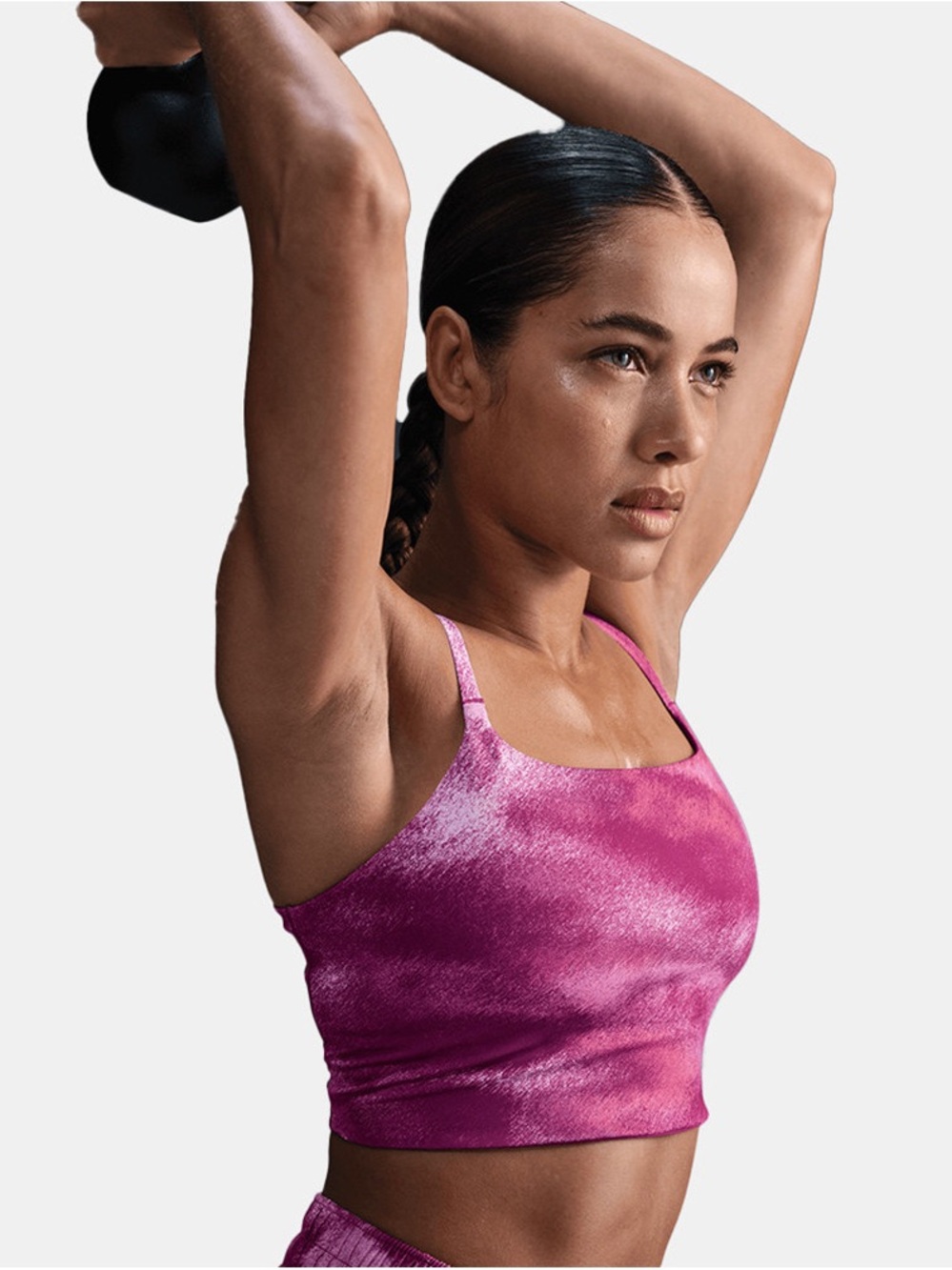 Women's Pink Tie-Dye Sports Bra
